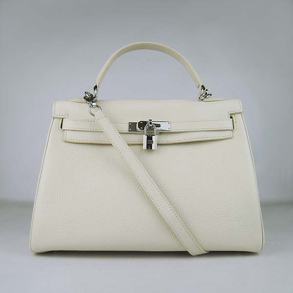 7A Replica Hermes Kelly 32cm Togo Leather Bag Cream 6108 - Click Image to Close